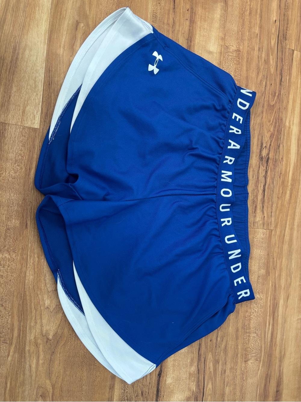 Under Armour Royal Blue Athletic Shorts with White Trim